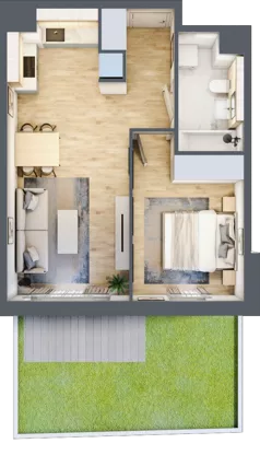 2 pokoje, mieszkanie 41,26 m², parter, oferta nr A4.0.2, ATAL Idea Swarzędz, Swarzędz, ul. Tabaki