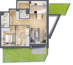 3 pokoje, mieszkanie 71,52 m², parter, oferta nr A4.0.3, ATAL Idea Swarzędz, Swarzędz, ul. Tabaki