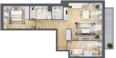 3 pokoje, mieszkanie 65,97 m², piętro 1, oferta nr A1.1.4, ATAL Idea Swarzędz, Swarzędz, ul. Tabaki