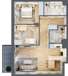 3 pokoje, mieszkanie 66,78 m², piętro 1, oferta nr A2.1.4, ATAL Idea Swarzędz, Swarzędz, ul. Tabaki