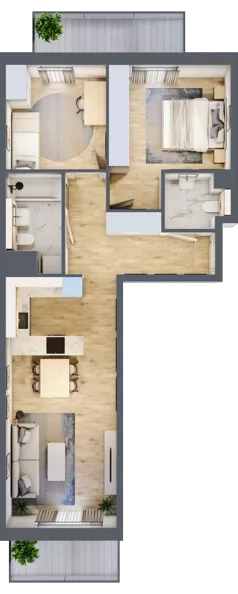3 pokoje, mieszkanie 63,46 m², piętro 1, oferta nr A3.1.1, ATAL Idea Swarzędz, Swarzędz, ul. Tabaki