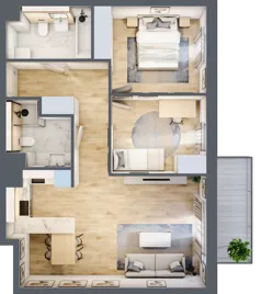 3 pokoje, mieszkanie 66,86 m², piętro 1, oferta nr A4.1.4, ATAL Idea Swarzędz, Swarzędz, ul. Tabaki