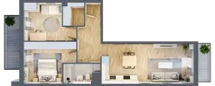 3 pokoje, mieszkanie 64,21 m², piętro 1, oferta nr A5.1.1, ATAL Idea Swarzędz, Swarzędz, ul. Tabaki