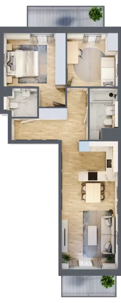3 pokoje, mieszkanie 63,51 m², piętro 4, oferta nr A3.4.4, ATAL Idea Swarzędz, Swarzędz, ul. Tabaki