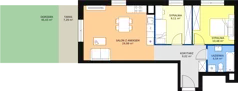 3 pokoje, mieszkanie 60,78 m², piętro 2, oferta nr D3_2_1, Nowe Miasto Polesie IV, Łódź, Polesie, Lublinek-Pienista, ul. Pienista