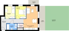 3 pokoje, mieszkanie 61,09 m², parter, oferta nr D2_0_1, Nowe Miasto Polesie IV, Łódź, Polesie, Lublinek-Pienista, ul. Pienista