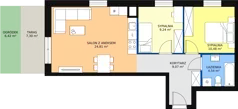 3 pokoje, mieszkanie 59,32 m², parter, oferta nr D2_0_7, Nowe Miasto Polesie IV, Łódź, Polesie, Lublinek-Pienista, ul. Pienista