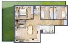 4 pokoje, mieszkanie 75,03 m², parter, oferta nr 1B.06, Akacjowa Wita, Kraków, Prądnik Czerwony, Rakowice, ul. Akacjowa