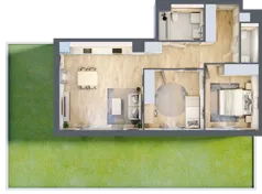 3 pokoje, mieszkanie 68,78 m², parter, oferta nr 1B.05, Akacjowa Wita, Kraków, Prądnik Czerwony, Rakowice, ul. Akacjowa