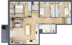 4 pokoje, mieszkanie 74,89 m², piętro 1, oferta nr 1B.12, Akacjowa Wita, Kraków, Prądnik Czerwony, Rakowice, ul. Akacjowa