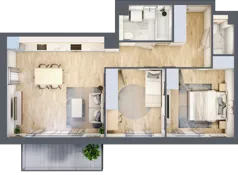 3 pokoje, mieszkanie 62,31 m², piętro 1, oferta nr 2A.08, Akacjowa Wita, Kraków, Prądnik Czerwony, Rakowice, ul. Akacjowa