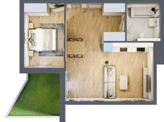 2 pokoje, mieszkanie 50,27 m², parter, oferta nr AII.0.M47, Przewóz 42 ATAL, Kraków, Podgórze, Płaszów, ul. Przewóz 42