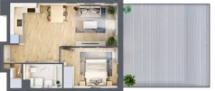 2 pokoje, mieszkanie 44,41 m², parter, oferta nr AIII.0.M82, Przewóz 42 ATAL, Kraków, Podgórze, Płaszów, ul. Przewóz 42