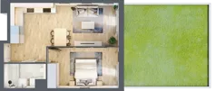2 pokoje, mieszkanie 45,07 m², parter, oferta nr BIII.0.M80, Przewóz 42 ATAL II, Kraków, Podgórze, Płaszów, ul. Przewóz 42