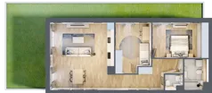 3 pokoje, mieszkanie 76,76 m², parter, oferta nr BI.0.M06, Przewóz 42 ATAL II, Kraków, Podgórze, Płaszów, ul. Przewóz 42