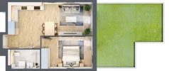 2 pokoje, mieszkanie 44,61 m², parter, oferta nr BIII.0.M82, Przewóz 42 ATAL II, Kraków, Podgórze, Płaszów, ul. Przewóz 42