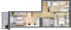 3 pokoje, mieszkanie 53,71 m², piętro 1, oferta nr B10-K1-1-3, Żerniki Na Novo III, Wrocław, Żerniki, ul. Maxa Berga
