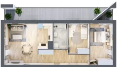 3 pokoje, mieszkanie 63,73 m², piętro 2, oferta nr B10-K1-2-1, Żerniki Na Novo III, Wrocław, Żerniki, ul. Maxa Berga