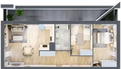 3 pokoje, mieszkanie 63,73 m², piętro 1, oferta nr B10-K1-1-1, Żerniki Na Novo III, Wrocław, Żerniki, ul. Maxa Berga
