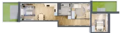 3 pokoje, mieszkanie 57,04 m², piętro 1, oferta nr B12-K1-1-1, Żerniki Na Novo III, Wrocław, Żerniki, ul. Maxa Berga