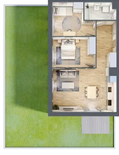 3 pokoje, mieszkanie 56,50 m², piętro 1, oferta nr B12-K3-1-2, Żerniki Na Novo III, Wrocław, Żerniki, ul. Maxa Berga