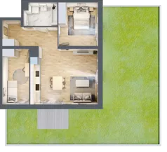 3 pokoje, mieszkanie 61,79 m², parter, oferta nr B11-K1-0-3, Żerniki Na Novo III, Wrocław, Żerniki, ul. Maxa Berga