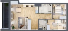 3 pokoje, mieszkanie 68,34 m², piętro 4, oferta nr B11-K1-4-1, Żerniki Na Novo III, Wrocław, Żerniki, ul. Maxa Berga