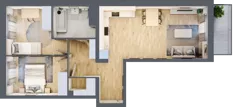 3 pokoje, mieszkanie 59,85 m², piętro 1, oferta nr B11-K2-1-3, Żerniki Na Novo III, Wrocław, Żerniki, ul. Maxa Berga