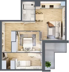 3 pokoje, mieszkanie 57,48 m², piętro 1, oferta nr B11-K2-1-4, Żerniki Na Novo III, Wrocław, Żerniki, ul. Maxa Berga