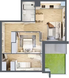 3 pokoje, mieszkanie 57,50 m², parter, oferta nr B11-K2-0-3, Żerniki Na Novo III, Wrocław, Żerniki, ul. Maxa Berga