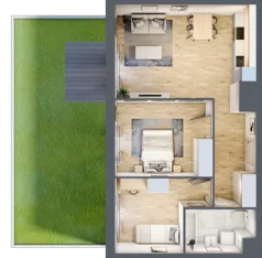 3 pokoje, mieszkanie 59,82 m², parter, oferta nr B11-K1-0-5, Żerniki Na Novo III, Wrocław, Żerniki, ul. Maxa Berga