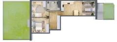 3 pokoje, mieszkanie 57,04 m², piętro 1, oferta nr B12-K1-1-1, Żerniki Na Novo III, Wrocław, Żerniki, ul. Maxa Berga