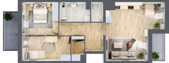 3 pokoje, mieszkanie 66,43 m², piętro 2, oferta nr B12-K3-2-1, Żerniki Na Novo III, Wrocław, Żerniki, ul. Maxa Berga
