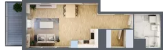 1 pokój, mieszkanie 35,00 m², piętro 4, oferta nr B12-K2-4-4, Żerniki Na Novo III, Wrocław, Żerniki, ul. Maxa Berga