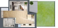1 pokój, mieszkanie 33,82 m², parter, oferta nr B12-K2-0-4, Żerniki Na Novo III, Wrocław, Żerniki, ul. Maxa Berga