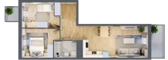 3 pokoje, mieszkanie 55,42 m², piętro 4, oferta nr B9-K5-4-1, Żerniki Na Novo III, Wrocław, Żerniki, ul. Maxa Berga