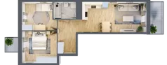3 pokoje, mieszkanie 56,58 m², piętro 2, oferta nr B9-K4-2-4, Żerniki Na Novo III, Wrocław, Żerniki, ul. Maxa Berga