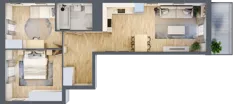 3 pokoje, mieszkanie 57,16 m², piętro 4, oferta nr B9-K4-4-4, Żerniki Na Novo III, Wrocław, Żerniki, ul. Maxa Berga