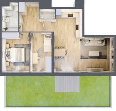 3 pokoje, mieszkanie 66,01 m², parter, oferta nr B9-K5-0-2, Żerniki Na Novo III, Wrocław, Żerniki, ul. Maxa Berga
