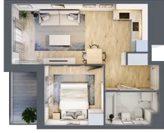 2 pokoje, mieszkanie 39,11 m², piętro 2, oferta nr B9-K1-2-8, Żerniki Na Novo III, Wrocław, Żerniki, ul. Maxa Berga