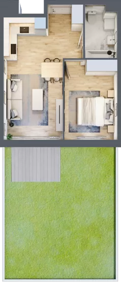 2 pokoje, mieszkanie 36,75 m², piętro 1, oferta nr B11-K1-1-7, Żerniki Na Novo III, Wrocław, Żerniki, ul. Maxa Berga