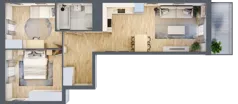 3 pokoje, mieszkanie 57,16 m², piętro 3, oferta nr B9-K4-3-4, Żerniki Na Novo III, Wrocław, Żerniki, ul. Maxa Berga