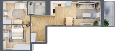 3 pokoje, mieszkanie 56,58 m², piętro 1, oferta nr B9-K4-1-4, Żerniki Na Novo III, Wrocław, Żerniki, ul. Maxa Berga