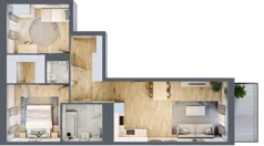 3 pokoje, mieszkanie 54,89 m², piętro 2, oferta nr B9-K5-2-1, Żerniki Na Novo III, Wrocław, Żerniki, ul. Maxa Berga