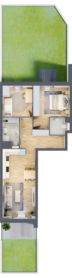 3 pokoje, mieszkanie 61,86 m², parter, oferta nr S1.C.0.1, ATAL Idea Swarzędz II, Swarzędz, ul. Tabaki