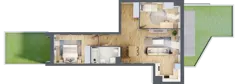 3 pokoje, mieszkanie 61,10 m², piętro 1, oferta nr S1.E.1.1, ATAL Idea Swarzędz II, Swarzędz, ul. Tabaki