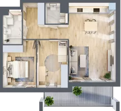 3 pokoje, mieszkanie 66,89 m², piętro 1, oferta nr S1.D.1.4, ATAL Idea Swarzędz II, Swarzędz, ul. Tabaki