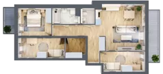 4 pokoje, mieszkanie 80,50 m², piętro 2, oferta nr S1.A.2.3, ATAL Idea Swarzędz II, Swarzędz, ul. Tabaki