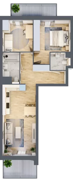 3 pokoje, mieszkanie 61,86 m², piętro 3, oferta nr S1.C.3.1, ATAL Idea Swarzędz II, Swarzędz, ul. Tabaki