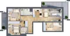 4 pokoje, mieszkanie 73,54 m², piętro 4, oferta nr S1.F.4.1, ATAL Idea Swarzędz II, Swarzędz, ul. Tabaki